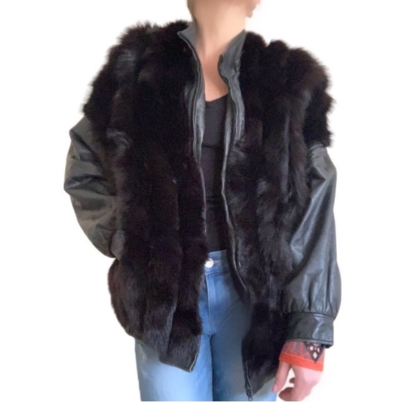 Evans Black Faux Fur Bomber Jacket